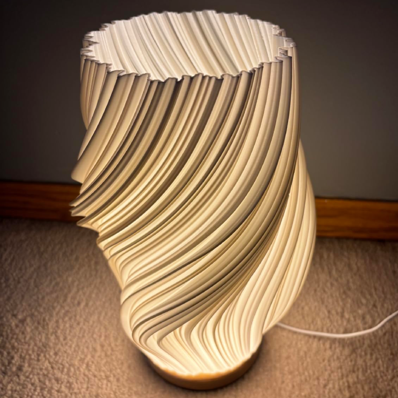 Runa — 3D Cream Table Lamp, Boho Nordic Spirit